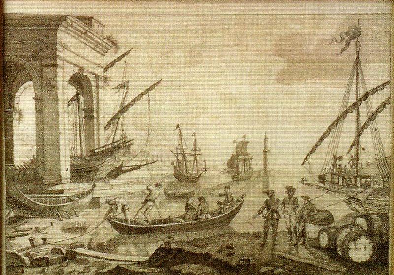 ulrika melin fartyg i hamnen china oil painting image